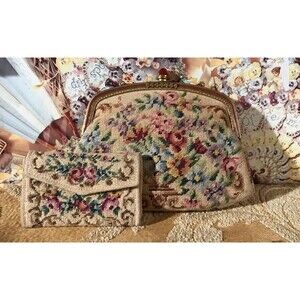 Antique 1920s Tapestry Purse 20s Victorian Edwardian Needlepoint Austria Bag